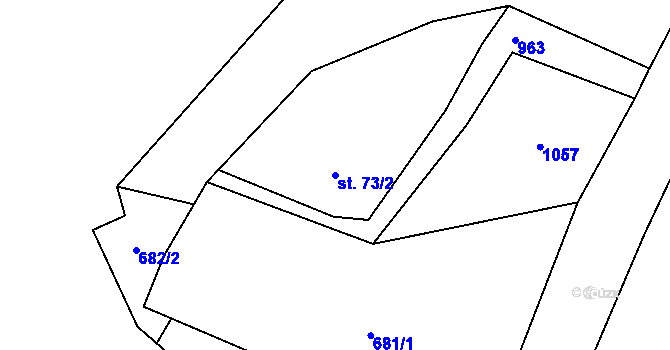 Parcela st. 73/2 v KÚ Horní Rokytnice, Katastrální mapa