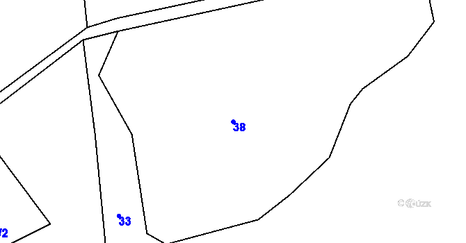 Parcela st. 38 v KÚ Horní Rokytnice, Katastrální mapa