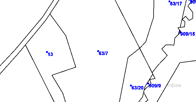 Parcela st. 63/7 v KÚ Horní Rokytnice, Katastrální mapa