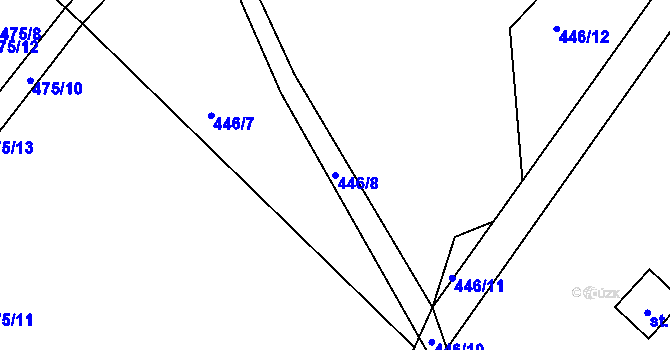 Parcela st. 446/8 v KÚ Panské Pole, Katastrální mapa