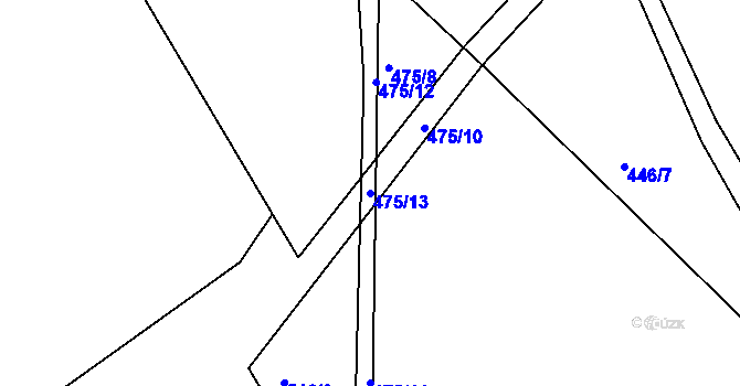 Parcela st. 475/13 v KÚ Panské Pole, Katastrální mapa