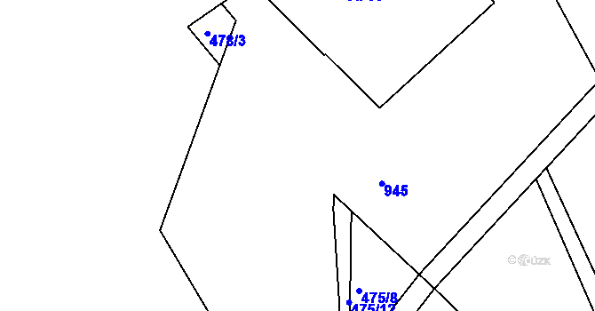 Parcela st. 478/1 v KÚ Panské Pole, Katastrální mapa
