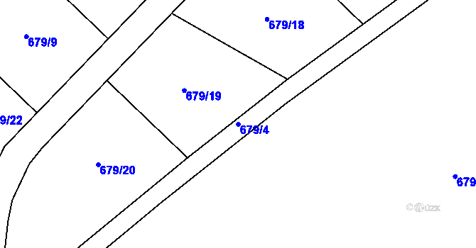 Parcela st. 679/4 v KÚ Panské Pole, Katastrální mapa
