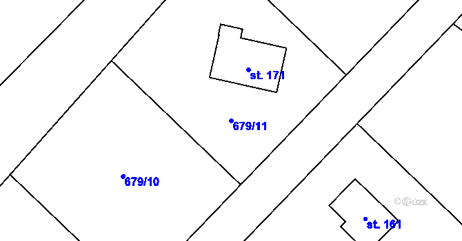 Parcela st. 679/11 v KÚ Panské Pole, Katastrální mapa