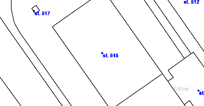 Parcela st. 515 v KÚ Rokytnice v Orlických horách, Katastrální mapa