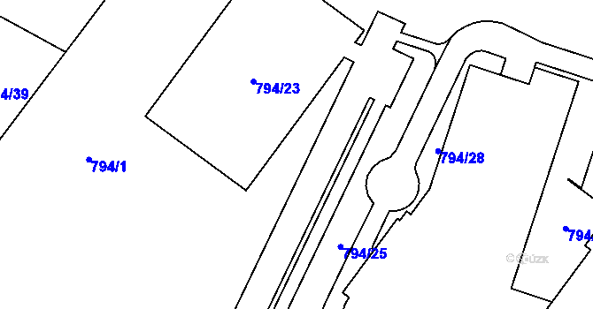 Parcela st. 794/24 v KÚ Rokytnice v Orlických horách, Katastrální mapa