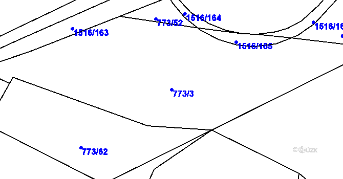 Parcela st. 773/3 v KÚ Rokytno, Katastrální mapa