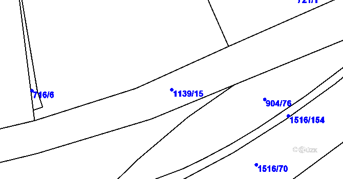 Parcela st. 1139/15 v KÚ Rokytno, Katastrální mapa