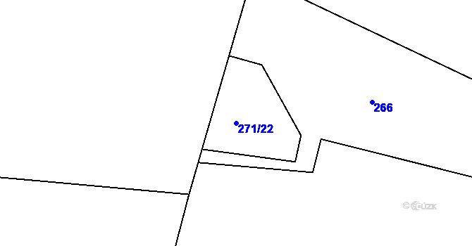 Parcela st. 271/22 v KÚ Rokytno, Katastrální mapa