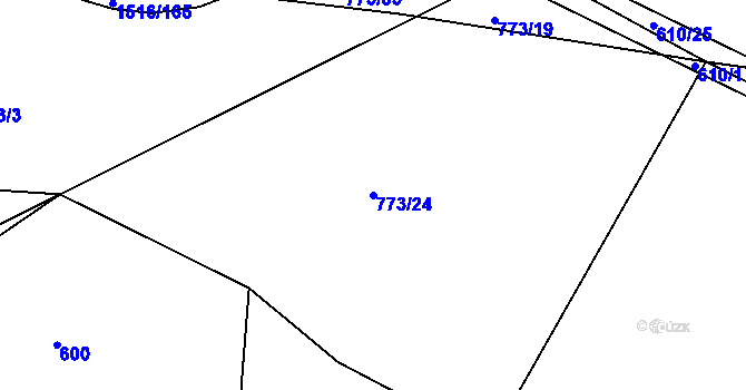 Parcela st. 773/24 v KÚ Rokytno, Katastrální mapa