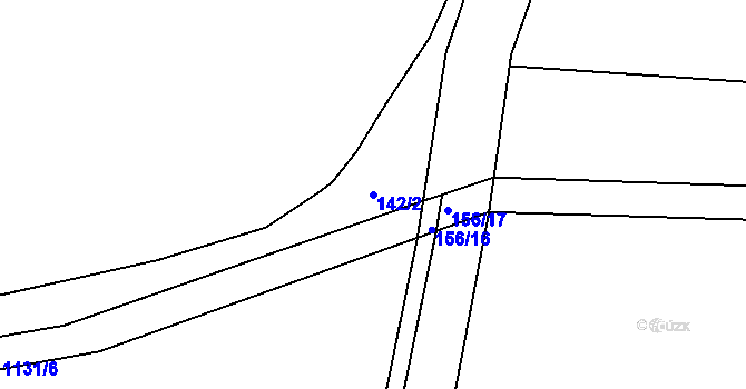 Parcela st. 142/2 v KÚ Rokytno, Katastrální mapa