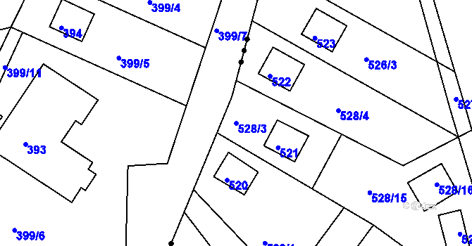 Parcela st. 528/3 v KÚ Rokytno na Moravě, Katastrální mapa