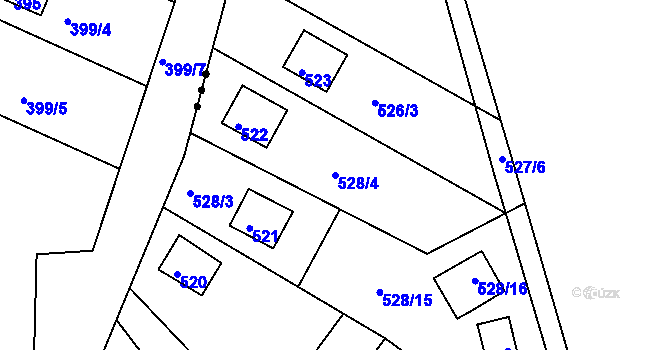 Parcela st. 528/4 v KÚ Rokytno na Moravě, Katastrální mapa