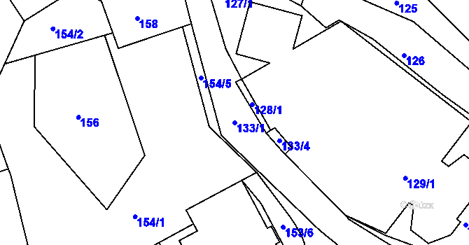 Parcela st. 133/1 v KÚ Rokytno na Moravě, Katastrální mapa