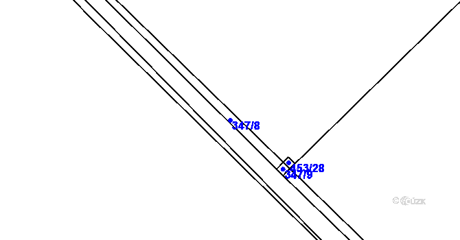 Parcela st. 347/8 v KÚ Rokytno na Moravě, Katastrální mapa