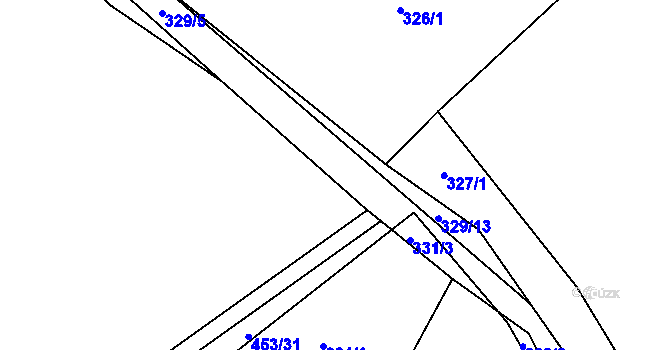 Parcela st. 453/12 v KÚ Rokytno na Moravě, Katastrální mapa