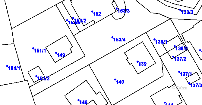 Parcela st. 148 v KÚ Rokytno na Moravě, Katastrální mapa