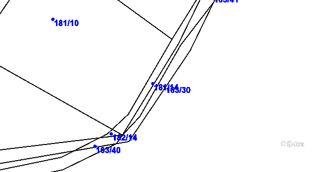 Parcela st. 163/30 v KÚ Studnice u Rokytna, Katastrální mapa