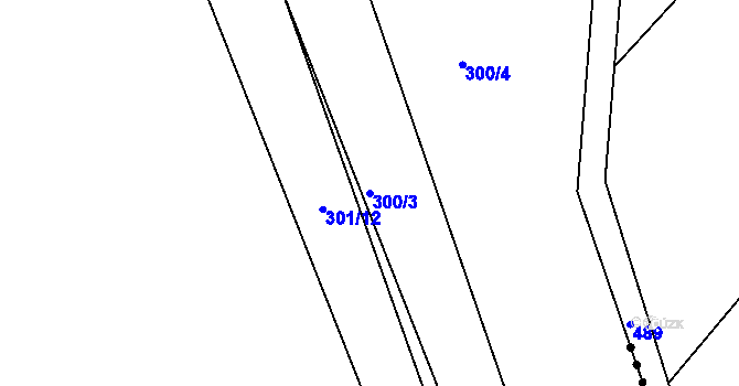 Parcela st. 300/3 v KÚ Studnice u Rokytna, Katastrální mapa