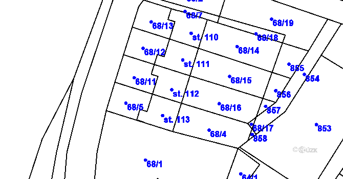 Parcela st. 112 v KÚ Rokytovec, Katastrální mapa