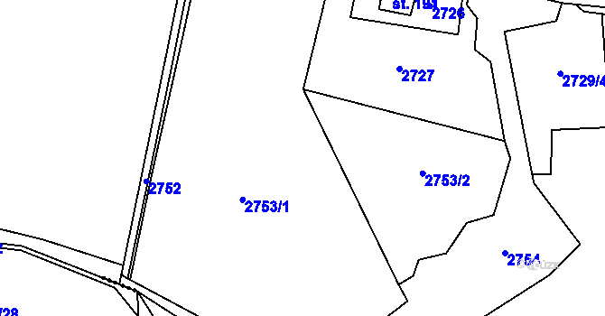 Parcela st. 112/5 v KÚ Ropice, Katastrální mapa