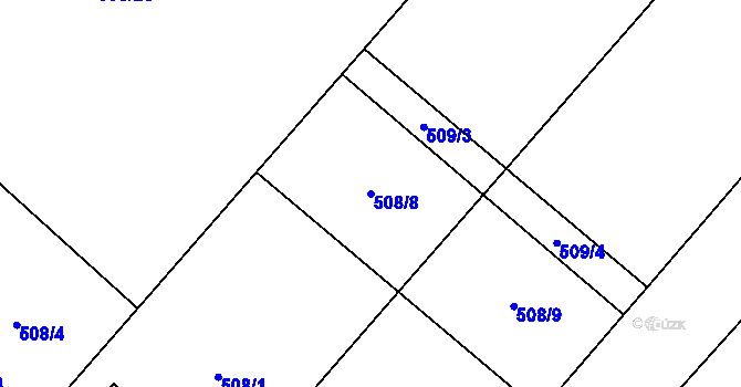 Parcela st. 508/8 v KÚ Ropice, Katastrální mapa