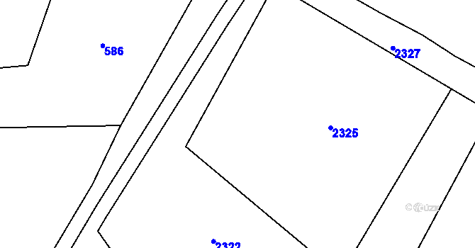 Parcela st. 587/2 v KÚ Ropice, Katastrální mapa