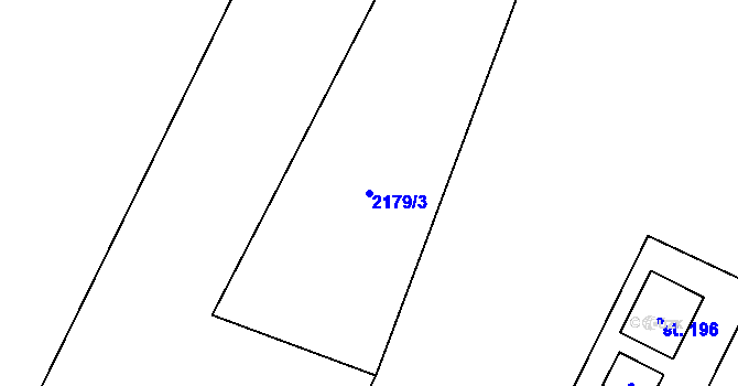 Parcela st. 2179/3 v KÚ Ropice, Katastrální mapa