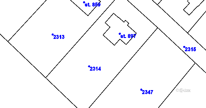 Parcela st. 460/8 v KÚ Ropice, Katastrální mapa
