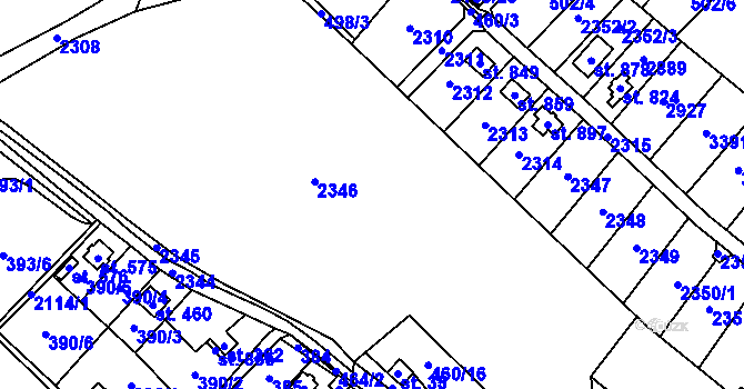 Parcela st. 460/1 v KÚ Ropice, Katastrální mapa