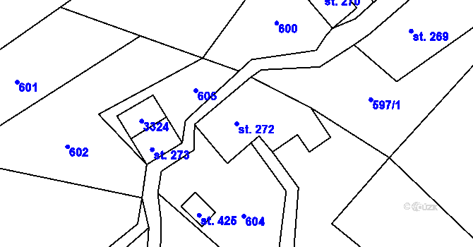 Parcela st. 272 v KÚ Roprachtice, Katastrální mapa