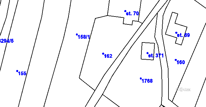 Parcela st. 162 v KÚ Roprachtice, Katastrální mapa