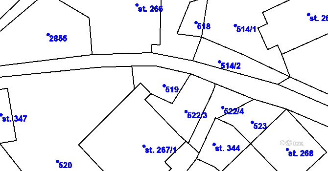 Parcela st. 519 v KÚ Roprachtice, Katastrální mapa