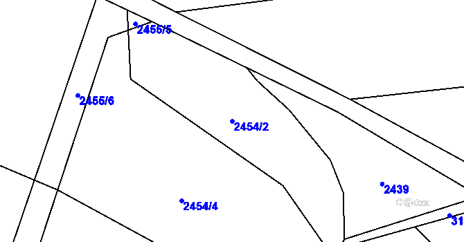 Parcela st. 2454/2 v KÚ Roprachtice, Katastrální mapa