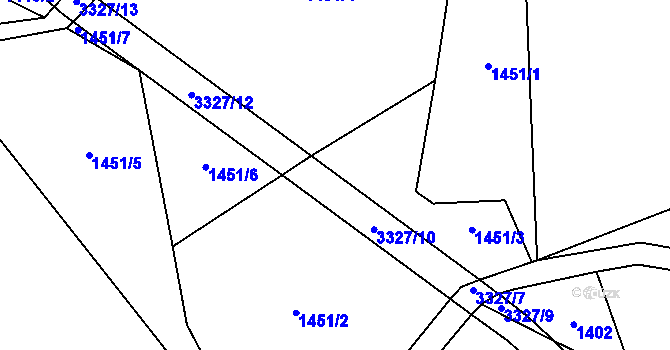 Parcela st. 3327 v KÚ Roprachtice, Katastrální mapa