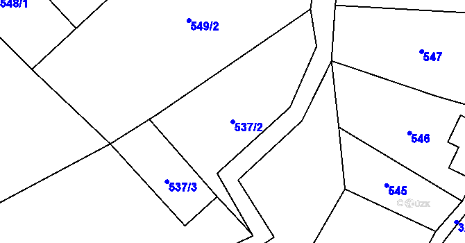 Parcela st. 537/2 v KÚ Roprachtice, Katastrální mapa