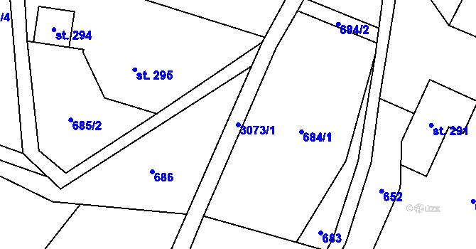 Parcela st. 3073/1 v KÚ Roprachtice, Katastrální mapa