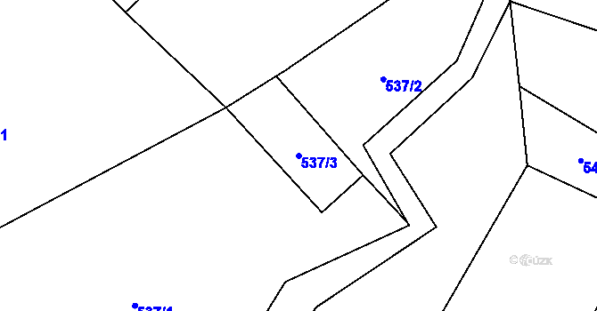 Parcela st. 537/3 v KÚ Roprachtice, Katastrální mapa