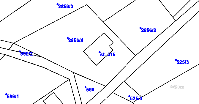 Parcela st. 515 v KÚ Roprachtice, Katastrální mapa