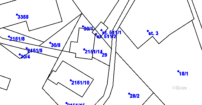 Parcela st. 29 v KÚ Roprachtice, Katastrální mapa