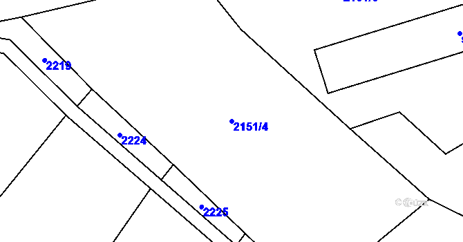 Parcela st. 2151/4 v KÚ Roprachtice, Katastrální mapa