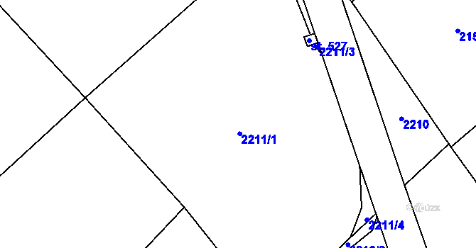 Parcela st. 2211 v KÚ Roprachtice, Katastrální mapa