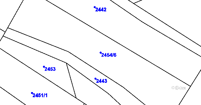 Parcela st. 2454/6 v KÚ Roprachtice, Katastrální mapa