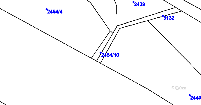 Parcela st. 2454/10 v KÚ Roprachtice, Katastrální mapa