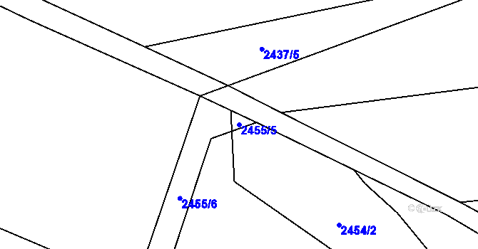 Parcela st. 2455/5 v KÚ Roprachtice, Katastrální mapa