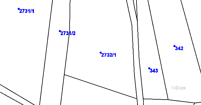 Parcela st. 2732/1 v KÚ Roprachtice, Katastrální mapa
