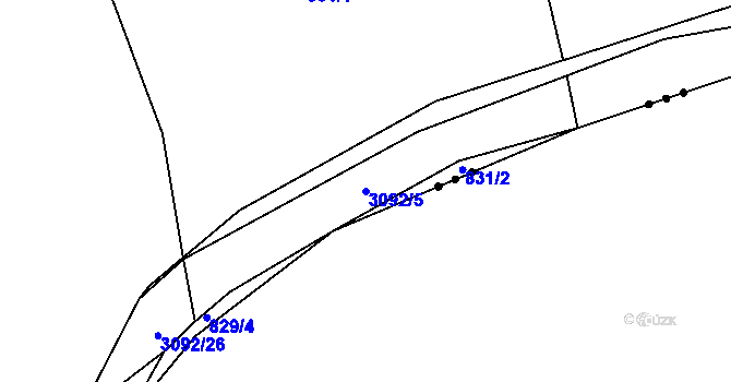 Parcela st. 3092/5 v KÚ Roprachtice, Katastrální mapa
