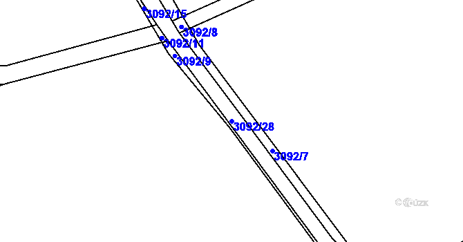 Parcela st. 3092/28 v KÚ Roprachtice, Katastrální mapa
