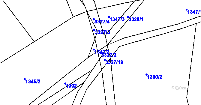 Parcela st. 3327/2 v KÚ Roprachtice, Katastrální mapa