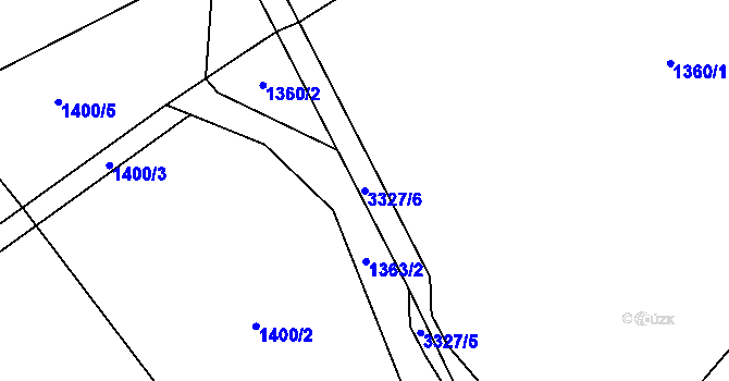 Parcela st. 3327/6 v KÚ Roprachtice, Katastrální mapa